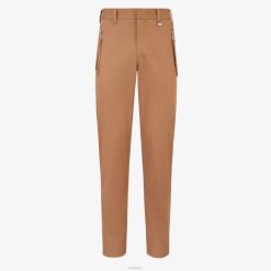 Fendi hombres pantalones de algodon 2LH8E2047 vestir marrón
