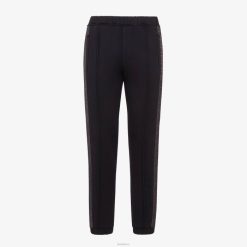Fendi hombres pantalones de algodon 2LH8E2170 vestir negro