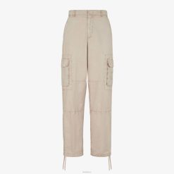 Fendi hombres pantalones de gabardina 2LH8E1931 vestir beige