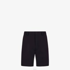 Fendi hombres pantalones de gabardina 2LH8E2144 vestir negro