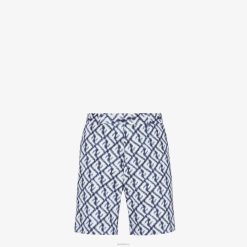 Fendi hombres pantalones de lino 2LH8E2010 vestir multicolor