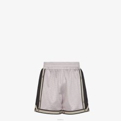 Fendi hombres pantalones de malla técnica 2LH8E1945 vestir gris