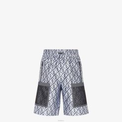 Fendi hombres pantalones de nailon 2LH8E2011 vestir multicolor