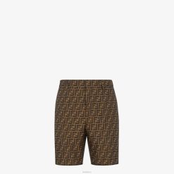 Fendi hombres pantalones de tela 2LH8E2118 vestir marrón