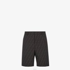 Fendi hombres pantalones de tela 2LH8E2200 vestir negro