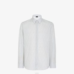 Fendi hombres remera de algodón 2LH8E1979 vestir beige