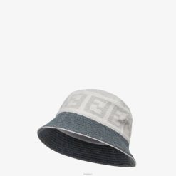 Fendi hombres sombrero de pescador de felpa 2LH8E2408 accesorios gris
