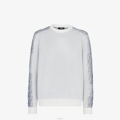 Fendi hombres suéter de algodón 2LH8E2034 vestir blanco