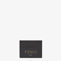 Fendi hombres tarjetero de piel característico 2LH8E2609 accesorios negro