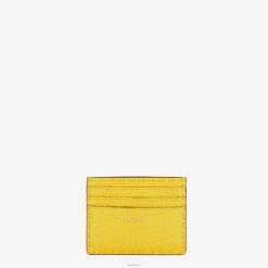 Fendi hombres tarjetero de piel de cocodrilo 2LH8E2676 accesorios amarillo