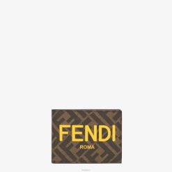 Fendi hombres tela plegable 2LH8E2637 accesorios marrón