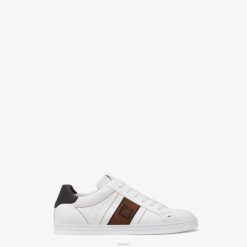 Fendi hombres zapatillas bajas de cuero 2LH8E2262 zapatos blanco