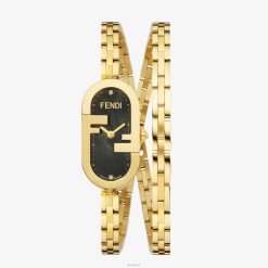Fendi mujer 14,80 x 28,30 mm - reloj ovalado con logotipo ff 2LH8E169 accesorios oro