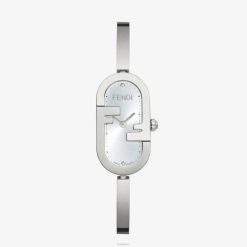 Fendi mujer 14,80 x 28,30 mm - reloj ovalado con logotipo ff 2LH8E347 accesorios plata