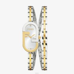 Fendi mujer 14,80 x 28,30 mm: reloj ovalado con logotipo o'lock 2LH8E297 accesorios oro plateado