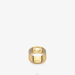 Fendi mujer anillo anillo 2LH8E1750 joyas oro