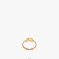 Fendi mujer anillo de baguette 2LH8E1717 joyas oro