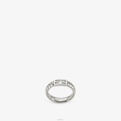 Fendi mujer anillo de baguette 2LH8E1745 joyas plata