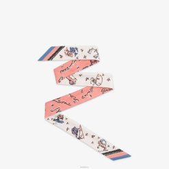 Fendi mujer bandeau de seda envolvente 2LH8E10 accesorios rosa