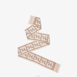 Fendi mujer bandeau de seda envolvente 2LH8E200 accesorios beige