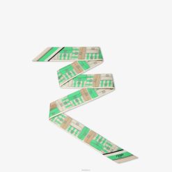 Fendi mujer bandeau de seda envolvente 2LH8E231 accesorios verde