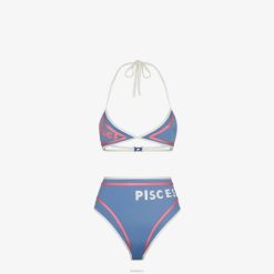 Fendi mujer bikini de licra 2LH8E1024 vestir azul