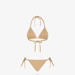 Fendi mujer bikini de licra 2LH8E1047 vestir beige