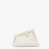 Fendi mujer bolsa de tela entrelazada 2LH8E618 accesorios blanco