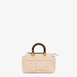 Fendi mujer bolso boston pequeño de piel de oveja 2LH8E841 accesorios rosa