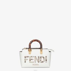 Fendi mujer bolso boston pequeño de piel y elaphe 2LH8E820 accesorios blanco