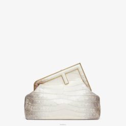 Fendi mujer bolso de cocodrilo en tonos blancos 2LH8E908 accesorios blanco