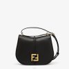 Fendi mujer bolso de cuero liso y de plena flor 2LH8E520 accesorios negro