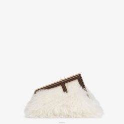 Fendi mujer bolso de lana mohair 2LH8E905 accesorios blanco