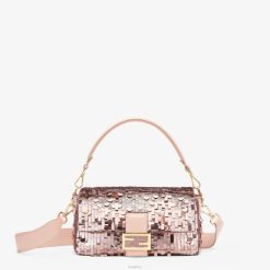 Fendi mujer bolso de lentejuelas y cuero 2LH8E785 accesorios rosa