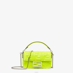 Fendi mujer bolso de napa neón 2LH8E664 accesorios amarillo