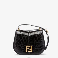 Fendi mujer bolso de piel y cocodrilo 2LH8E661 accesorios negro