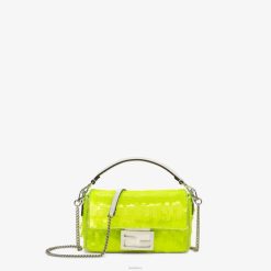 Fendi mujer bolso elaphe y lentejuelas neón 2LH8E663 accesorios amarillo