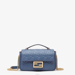 Fendi mujer bolso midi de piel de napa con cadena baguette 2LH8E747 accesorios azul