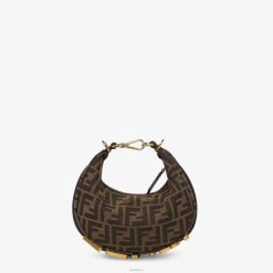 Fendi mujer bolso mini ff de tejido jacquard 2LH8E539 accesorios marrón
