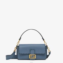 Fendi mujer bolso selleria con pespuntes oversize 2LH8E697 accesorios azul