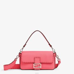 Fendi mujer bolso selleria con pespuntes oversize 2LH8E708 accesorios rosa