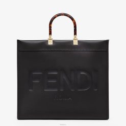 Fendi mujer bolso shopper Sunshine grande de piel 2LH8E581 accesorios negro