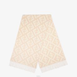 Fendi mujer bufanda de cachemira pálida 2LH8E400 accesorios rosa
