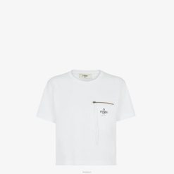 Fendi mujer camiseta de punto 2LH8E1145 vestir blanco