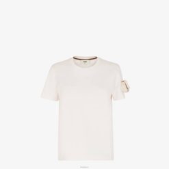 Fendi mujer camiseta de punto 2LH8E1150 vestir blanco