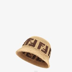 Fendi mujer campana de algodón ff 2LH8E166 accesorios beige
