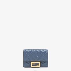 Fendi mujer cartera baguette de piel de napa con tres pliegues y micro 2LH8E1497 accesorios azul