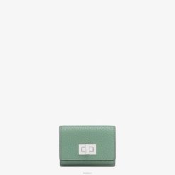 Fendi mujer cartera de cuero menta 2LH8E1542 accesorios verde