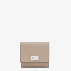 Fendi mujer cartera de cuero peekaboo 2LH8E1569 accesorios beige