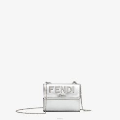Fendi mujer cartera de cuero romaníes 2LH8E1457 accesorios plata